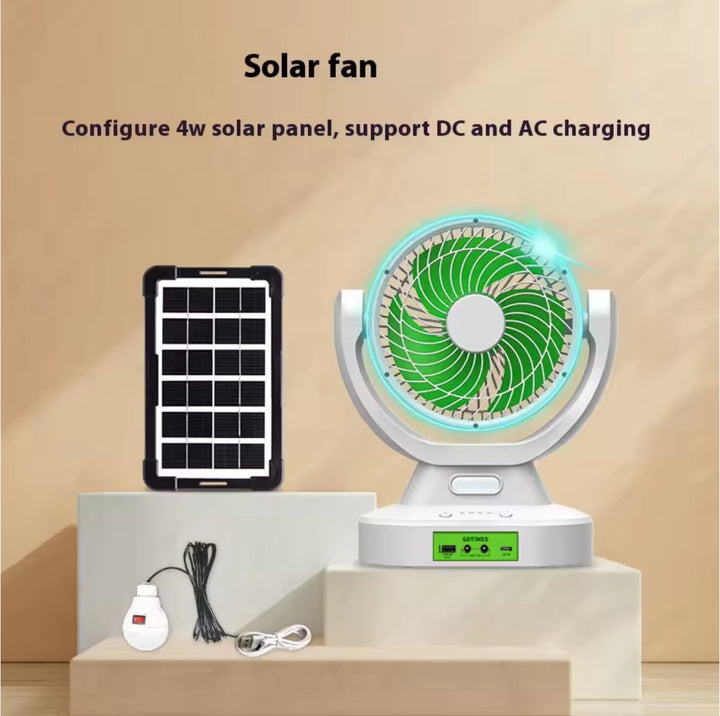 Solar Fan With Multifunction Light | Kalsten