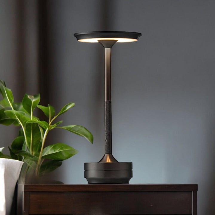Cordless Rechargeable Modern Aura Table Lamp with Touch Controls | Wireless LED Light for Modern Side Tables and Office Desks | Minimalist Table Lamp | Kalsten