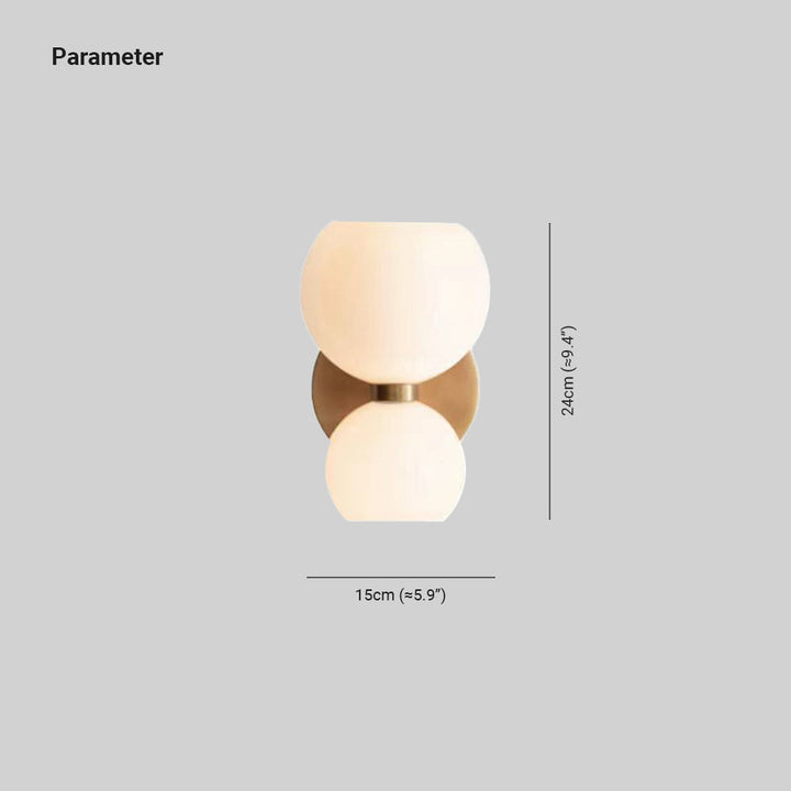Freyza | White Glass Indoor Wall Light – Modern Bedroom Living Room | Kalsten