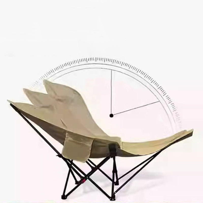 Contemporary Industrial Oxford Fabric Carbon Steel Foldable Camping Chair Backrest Footrest For Outdoor Patio | Kalsten