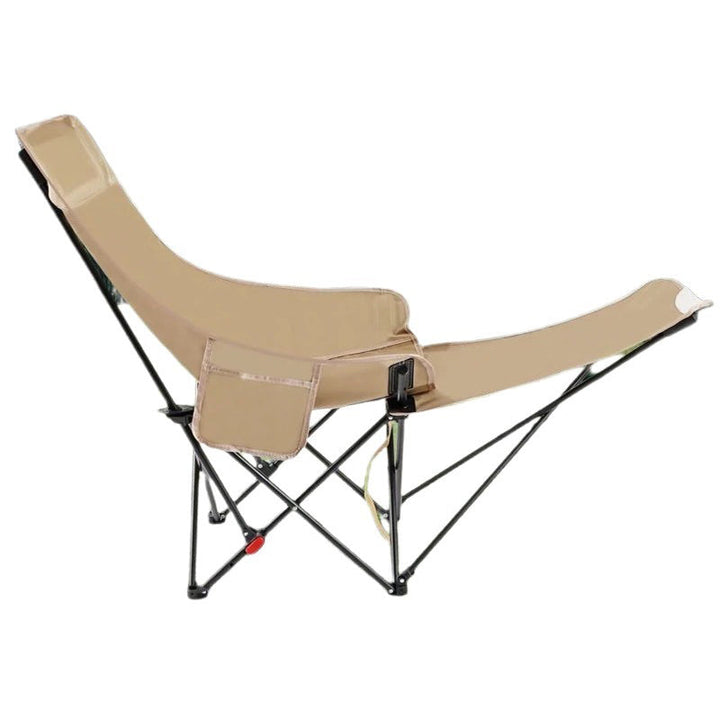 Contemporary Industrial Oxford Fabric Carbon Steel Foldable Camping Chair Backrest Footrest For Outdoor Patio | Kalsten
