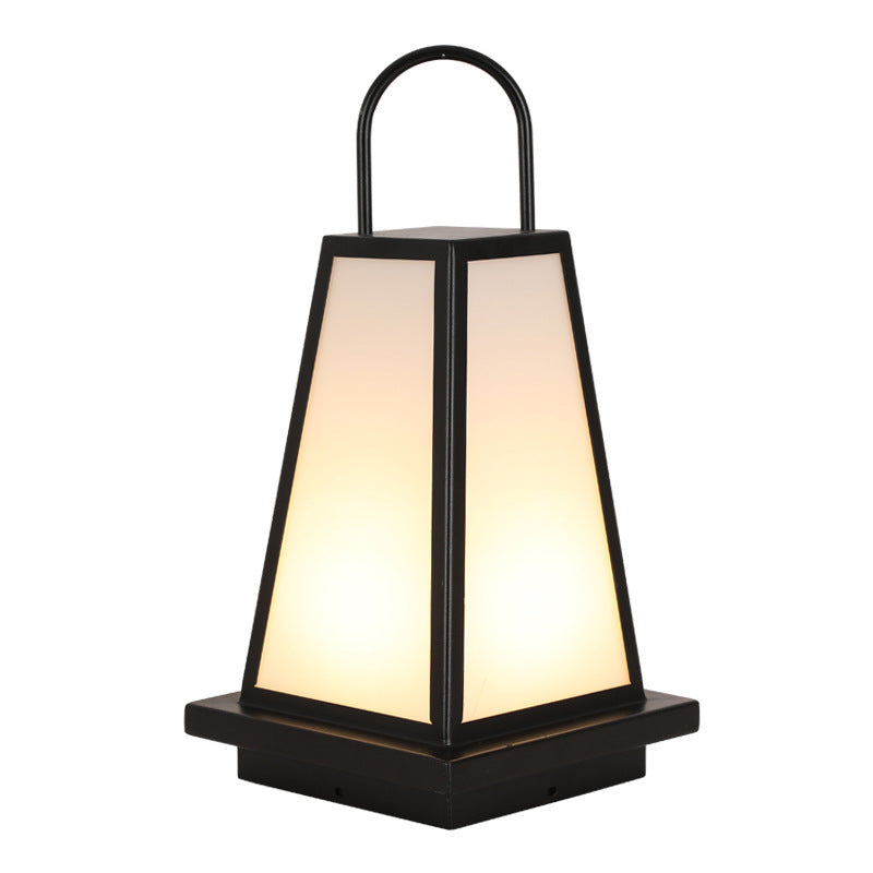 Contemporary Industrial Solar Iron Acrylic 1-Light Outdoor Post Light For Garden | Kalsten