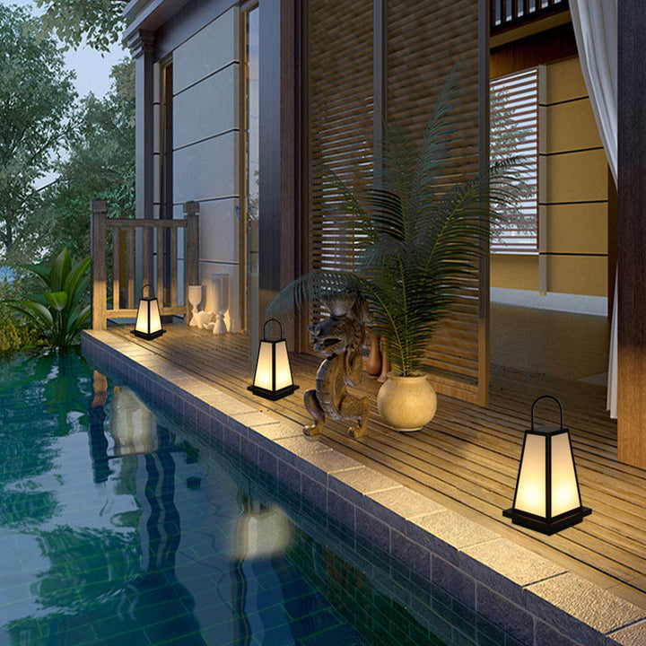 Contemporary Industrial Solar Iron Acrylic 1-Light Outdoor Post Light For Garden | Kalsten