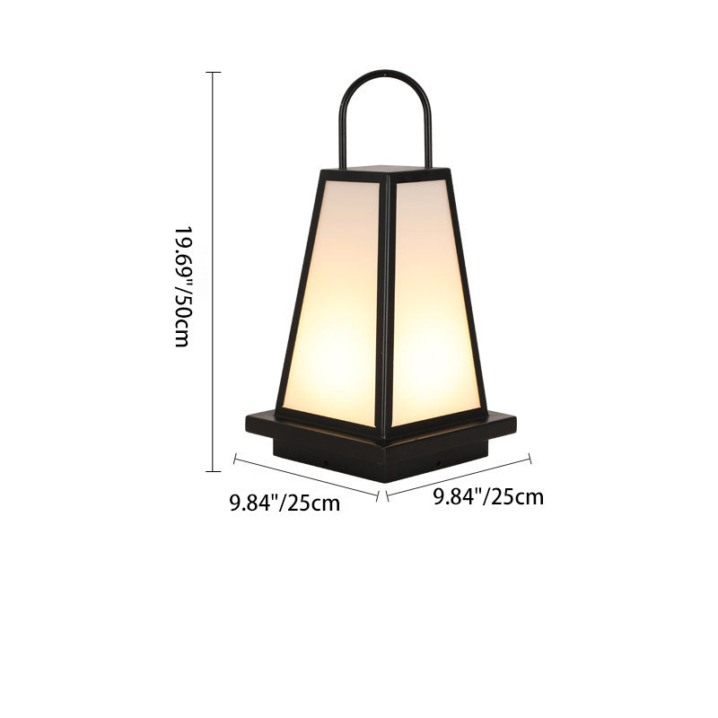 Contemporary Industrial Solar Iron Acrylic 1-Light Outdoor Post Light For Garden | Kalsten