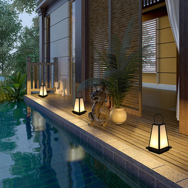 Contemporary Industrial Solar Iron Acrylic 1-Light Outdoor Post Light For Garden | Kalsten