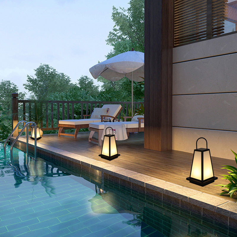 Contemporary Industrial Solar Iron Acrylic 1-Light Outdoor Post Light For Garden | Kalsten