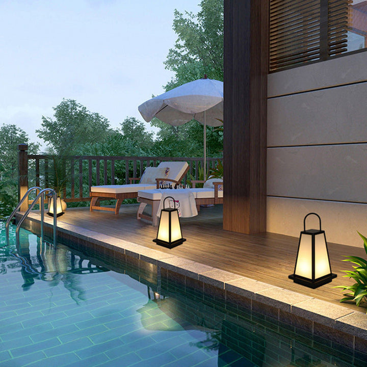 Contemporary Industrial Solar Iron Acrylic 1-Light Outdoor Post Light For Garden | Kalsten