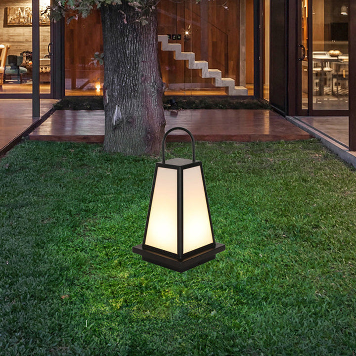 Contemporary Industrial Solar Iron Acrylic 1-Light Outdoor Post Light For Garden | Kalsten