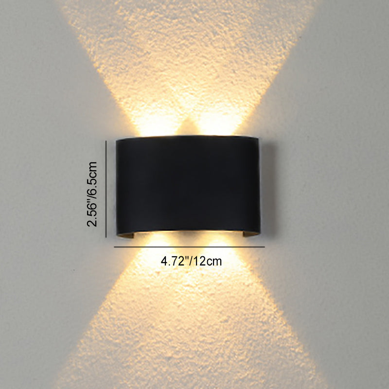 Modern Minimalist Aluminum Acrylic Waterproof LED Wall Sconce Lamp For Outdoor Patios | Kalsten
