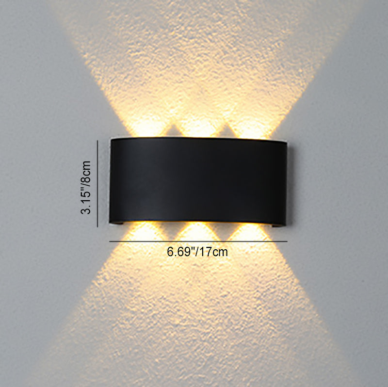 Modern Minimalist Aluminum Acrylic Waterproof LED Wall Sconce Lamp For Outdoor Patios | Kalsten