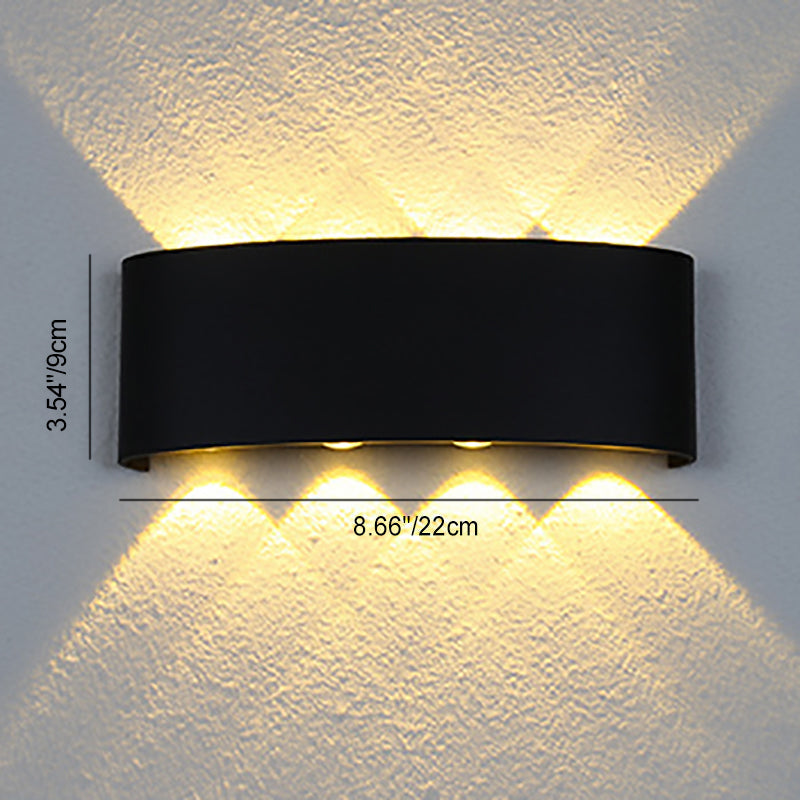 Modern Minimalist Aluminum Acrylic Waterproof LED Wall Sconce Lamp For Outdoor Patios | Kalsten