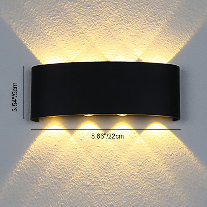 Modern Minimalist Aluminum Acrylic Waterproof LED Wall Sconce Lamp For Outdoor Patios | Kalsten