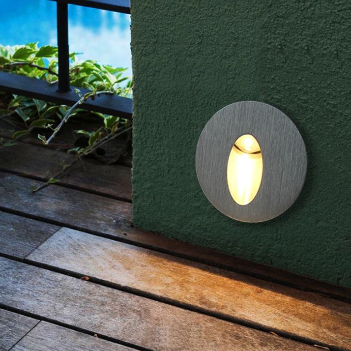 Modern Art Deco Round Square Aluminum Waterproof LED Wall Light for Hallways | Kalsten