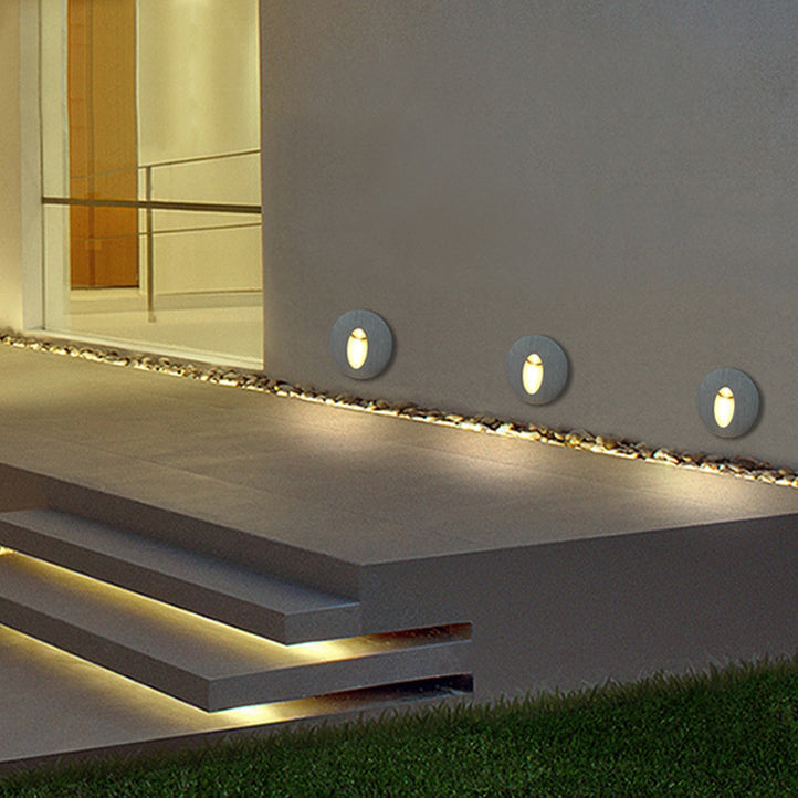 Modern Art Deco Round Square Aluminum Waterproof LED Wall Sconce Lamp For Hallways | Kalsten