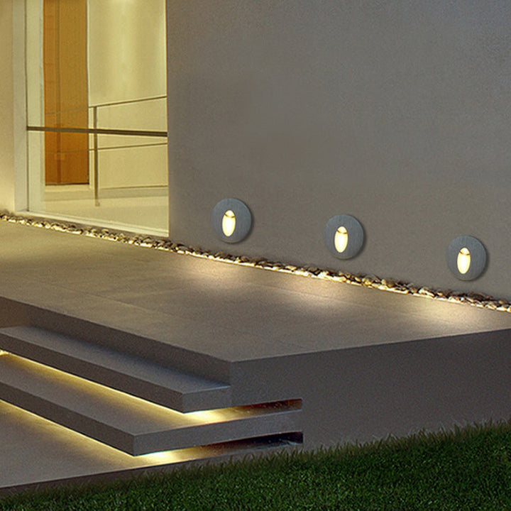 Modern Art Deco Round Square Aluminum Waterproof LED Wall Sconce Lamp For Hallways | Kalsten