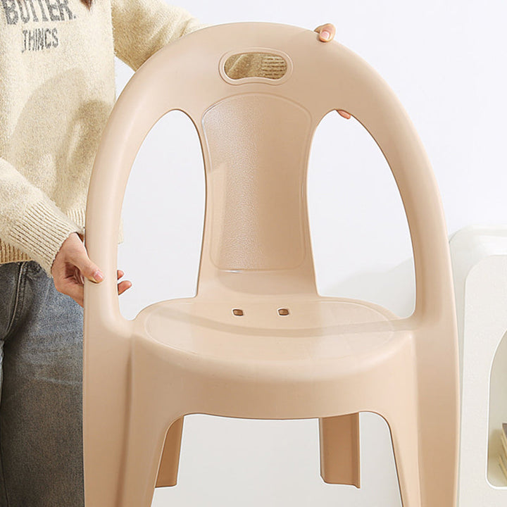 Modern Minimalist Round PP Stackable Backrest Armrest Kids Chair For Living Room | Kalsten