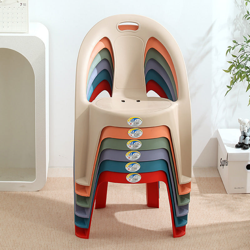 Modern Minimalist Round PP Stackable Backrest Armrest Kids Chair For Living Room | Kalsten