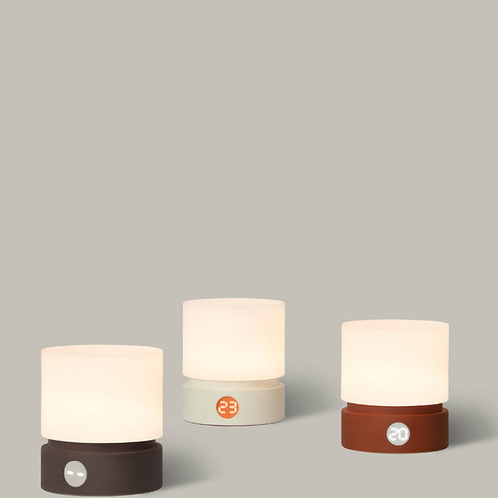 Contemporary Nordic Timer Rechargeable ABS HIPS Silicone Cylinder LED Table Lamp Night Light for Nightstand | Kalsten