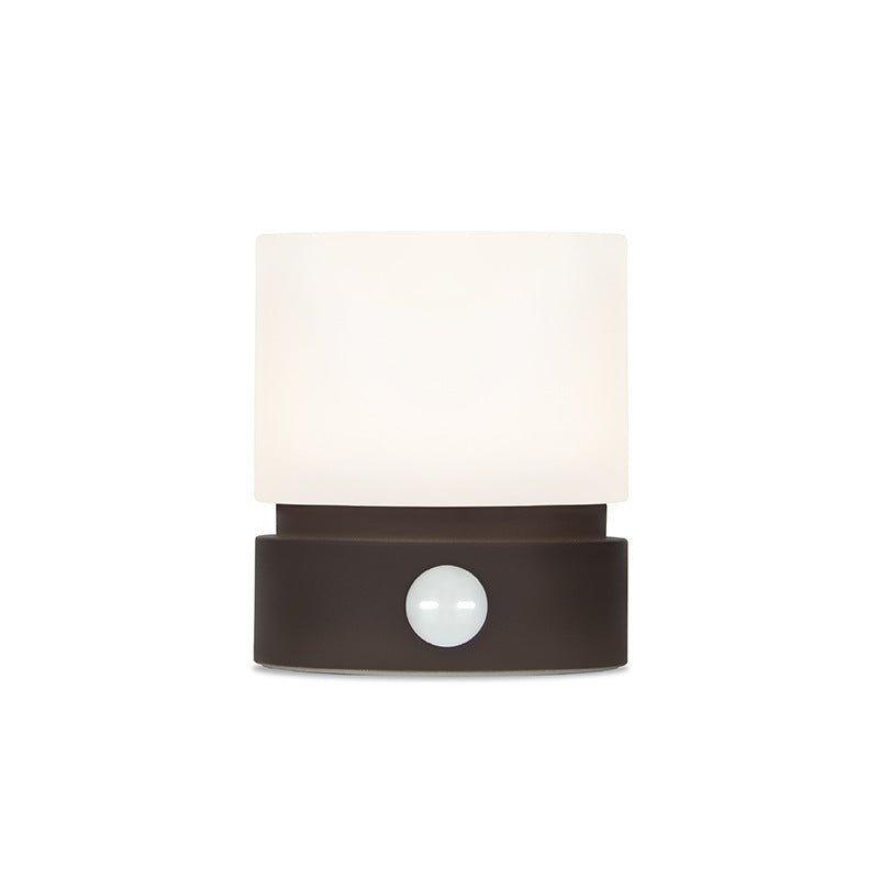 Contemporary Nordic Timer Rechargeable ABS HIPS Silicone Cylinder LED Table Lamp Night Light for Nightstand | Kalsten