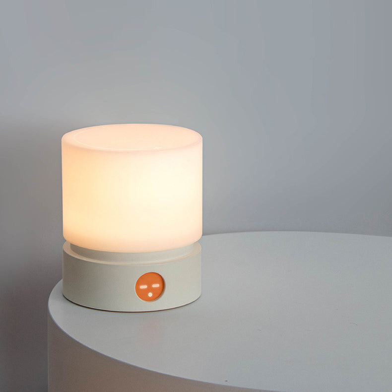 Contemporary Nordic Timer Rechargeable ABS HIPS Silicone Cylinder LED Table Lamp Night Light for Nightstand | Kalsten