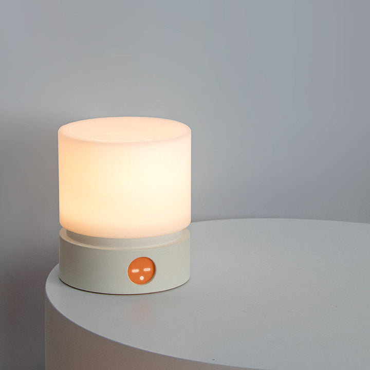 Contemporary Nordic Timer Rechargeable ABS HIPS Silicone Cylinder LED Table Lamp Night Light for Nightstand | Kalsten