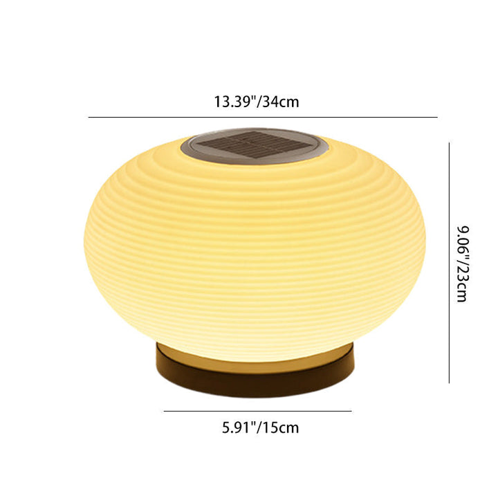 Modern Minimalist PE Oval LED Solar & Waterproof Outdoor Light For Garden & Patio | Kalsten