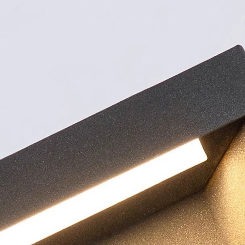 Modern Minimalist Stainless Steel Square LED Outdoor Light With Solar & Waterproof Features For Garden, Patio, Gate | Kalsten