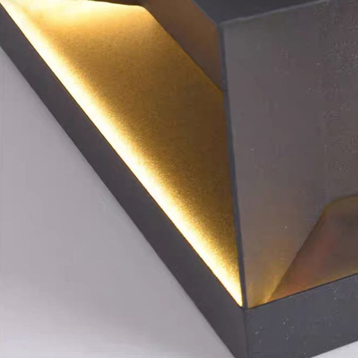 Modern Minimalist Stainless Steel Square LED Outdoor Light With Solar & Waterproof Features For Garden, Patio, Gate | Kalsten