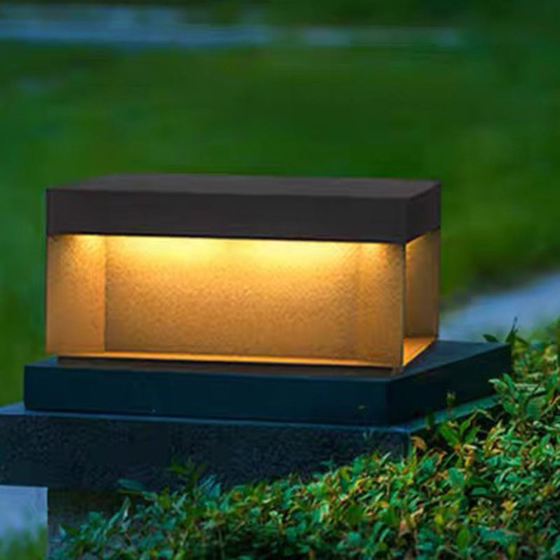 Modern Minimalist Stainless Steel Square LED Outdoor Light With Solar & Waterproof Features For Garden, Patio, Gate | Kalsten