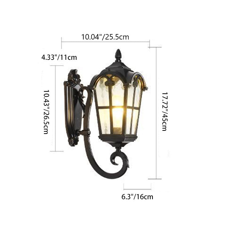 Contemporary Nordic Aluminum Glass Curved-Square 1-Light Wall Sconce Lamp For Outdoor | Kalsten