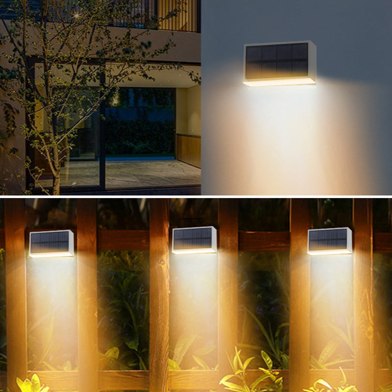Modern Minimalist Solar Waterproof ABS PC Rectangular LED Outdoor Step Light Ideal For Garden And Outdoor Patio | Kalsten