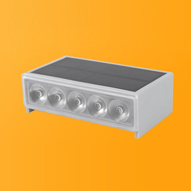 Modern Minimalist Solar Waterproof ABS PC Rectangular LED Outdoor Step Light Ideal For Garden And Outdoor Patio | Kalsten
