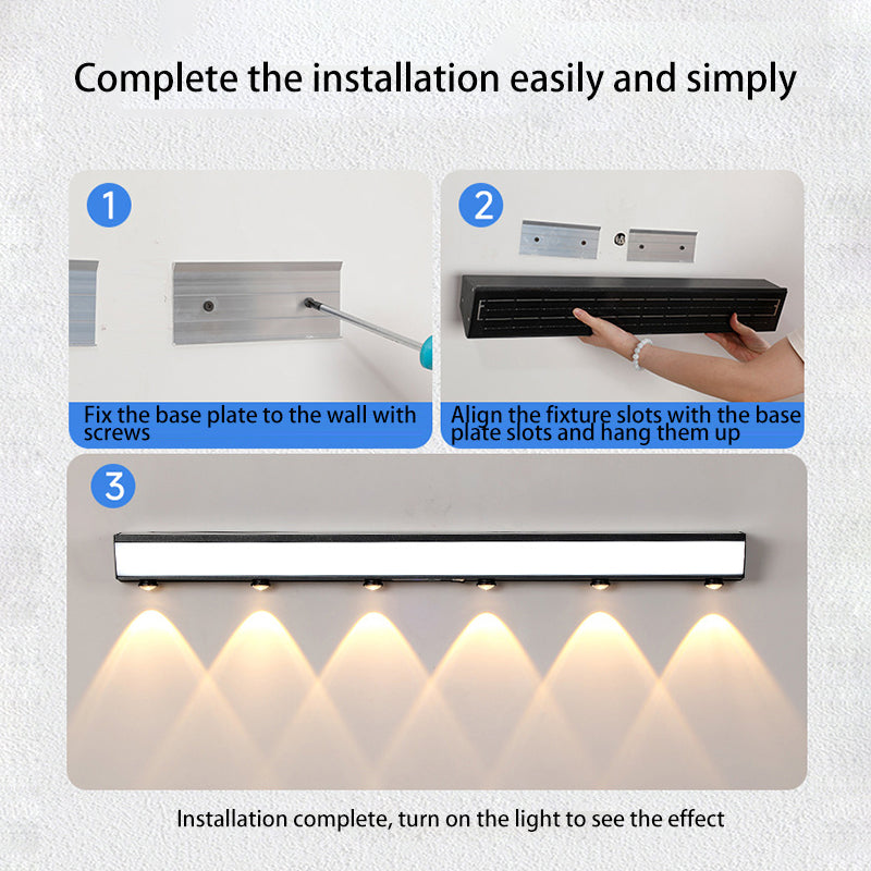 Modern Minimalist Solar Waterproof Motion Sensor Acrylic Aluminum & Stainless Steel Rectangular LED Wall Sconce Lamp For Outdoor Patio | Kalsten