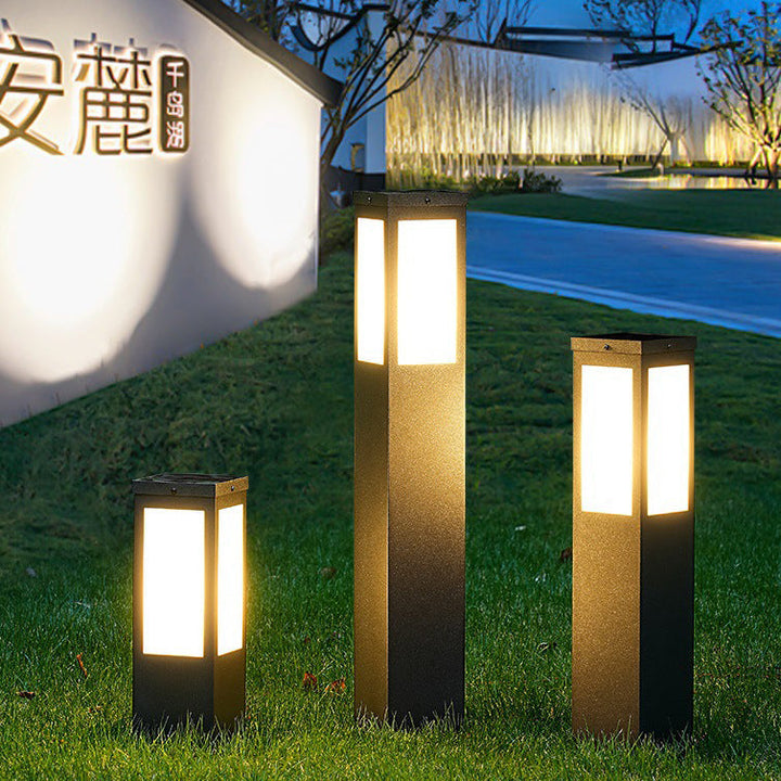 Modern Minimalist Solar Waterproof Metal & PC Pillar LED Outdoor Light Landscape Lighting For Garden & Outdoor Patio | Kalsten