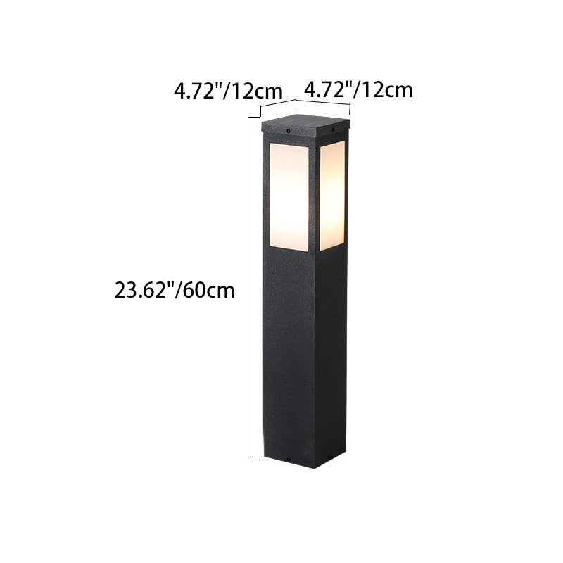 Modern Minimalist Solar Waterproof Metal & PC Pillar LED Outdoor Light Landscape Lighting For Garden & Outdoor Patio | Kalsten