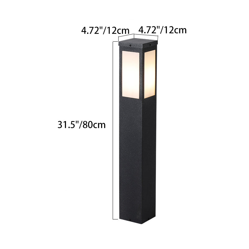 Modern Minimalist Solar Waterproof Metal & PC Pillar LED Outdoor Light Landscape Lighting For Garden & Outdoor Patio | Kalsten