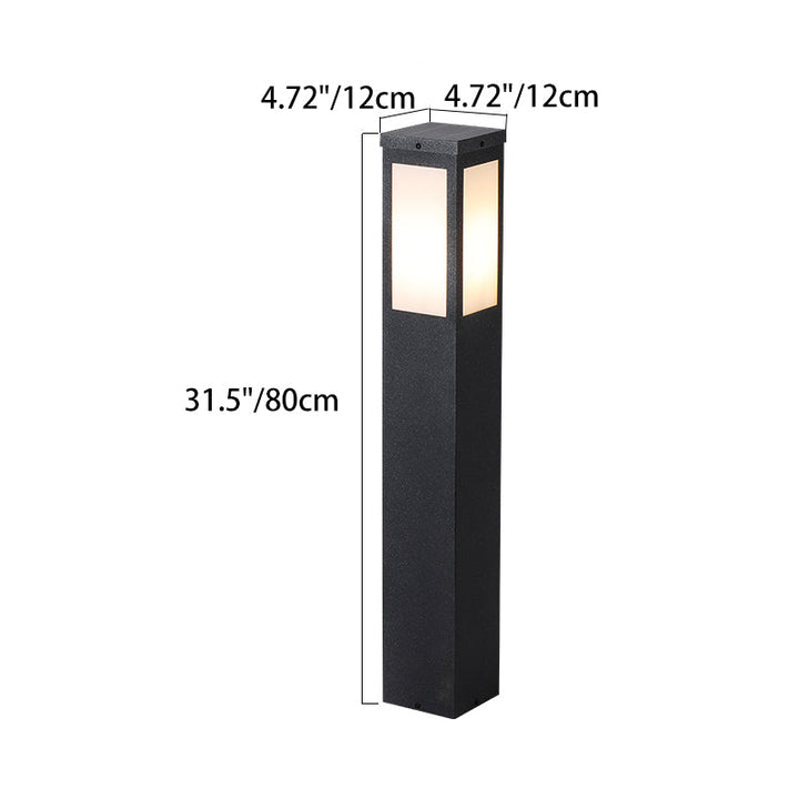 Modern Minimalist Solar Waterproof Metal & PC Pillar LED Outdoor Light Landscape Lighting For Garden & Outdoor Patio | Kalsten