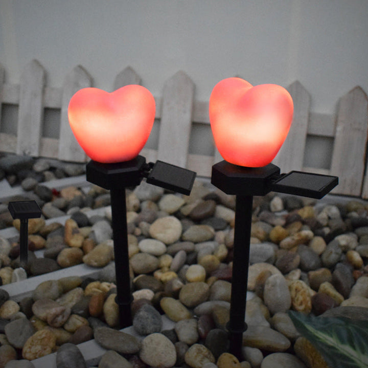Modern Art Deco Solar Waterproof ABS Plastic & Nano Heart-Shaped Decorative LED Outdoor Light Landscape Lighting For Garden & Outdoor Patio | Kalsten