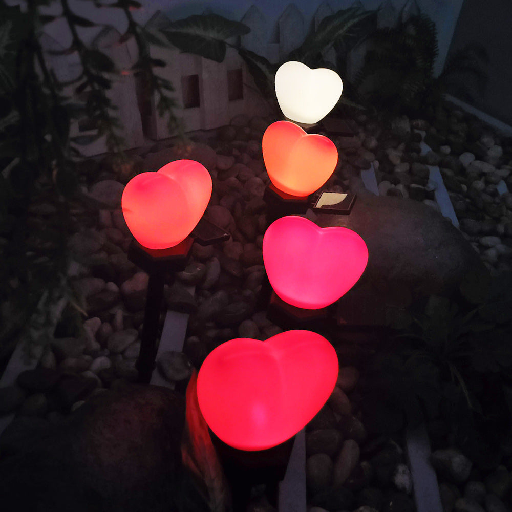 Modern Art Deco Solar Waterproof ABS Plastic & Nano Heart-Shaped Decorative LED Outdoor Light Landscape Lighting For Garden & Outdoor Patio | Kalsten