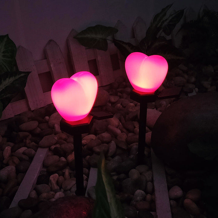 Modern Art Deco Solar Waterproof ABS Plastic & Nano Heart-Shaped Decorative LED Outdoor Light Landscape Lighting For Garden & Outdoor Patio | Kalsten