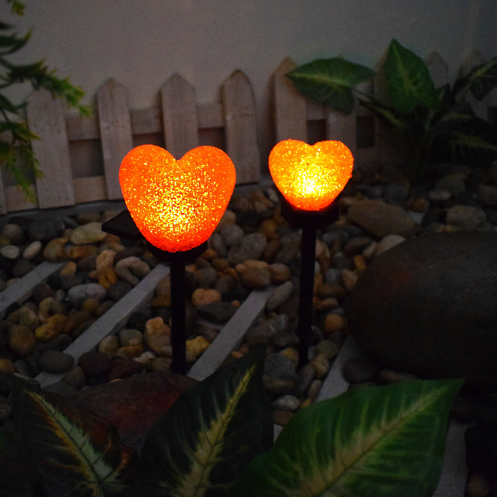 Modern Art Deco Solar Waterproof ABS Plastic & Nano Heart-Shaped Decorative LED Outdoor Light Landscape Lighting For Garden & Outdoor Patio | Kalsten