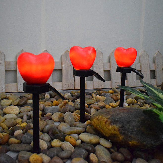 Modern Art Deco Solar Waterproof ABS Plastic & Nano Heart-Shaped Decorative LED Outdoor Light Landscape Lighting For Garden & Outdoor Patio | Kalsten