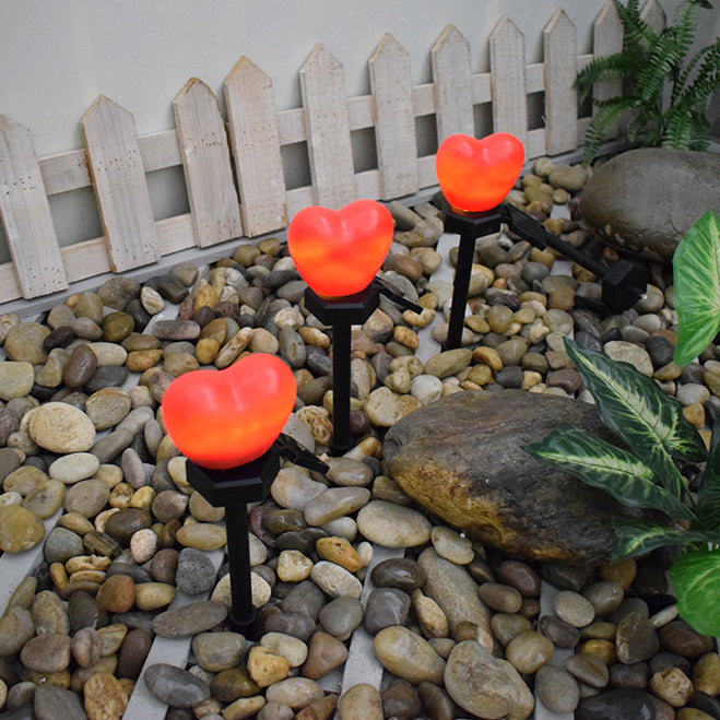Modern Art Deco Solar Waterproof ABS Plastic & Nano Heart-Shaped Decorative LED Outdoor Light Landscape Lighting For Garden & Outdoor Patio | Kalsten