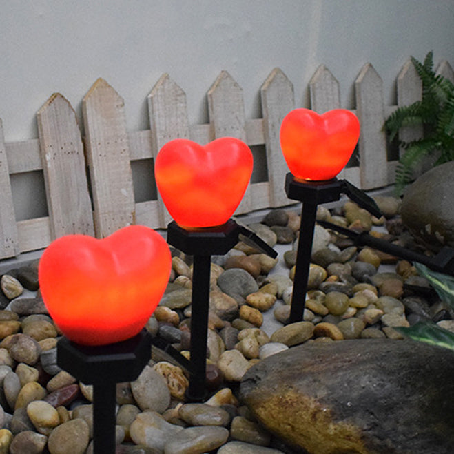 Modern Art Deco Solar Waterproof ABS Plastic & Nano Heart-Shaped Decorative LED Outdoor Light Landscape Lighting For Garden & Outdoor Patio | Kalsten