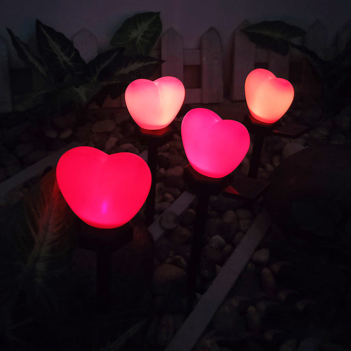 Modern Art Deco Solar Waterproof ABS Plastic & Nano Heart-Shaped Decorative LED Outdoor Light Landscape Lighting For Garden & Outdoor Patio | Kalsten
