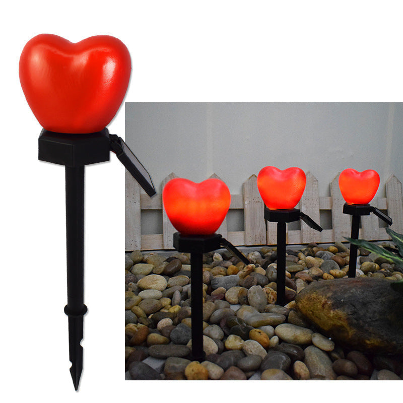 Modern Art Deco Solar Waterproof ABS Plastic & Nano Heart-Shaped Decorative LED Outdoor Light Landscape Lighting For Garden & Outdoor Patio | Kalsten