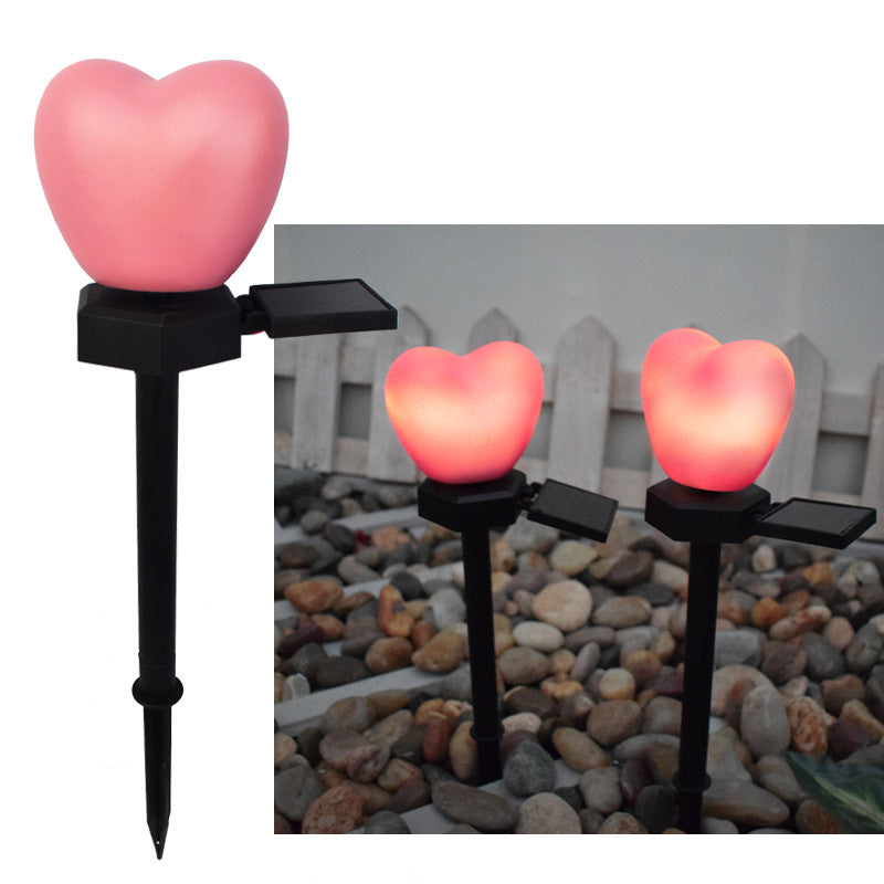 Modern Art Deco Solar Waterproof ABS Plastic & Nano Heart-Shaped Decorative LED Outdoor Light Landscape Lighting For Garden & Outdoor Patio | Kalsten