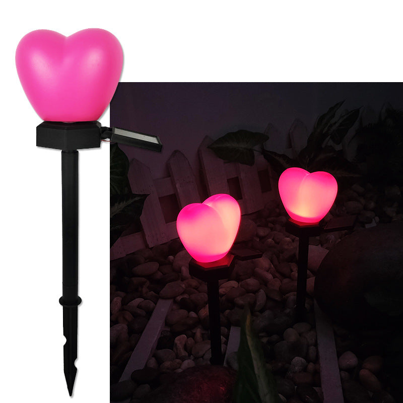 Modern Art Deco Solar Waterproof ABS Plastic & Nano Heart-Shaped Decorative LED Outdoor Light Landscape Lighting For Garden & Outdoor Patio | Kalsten