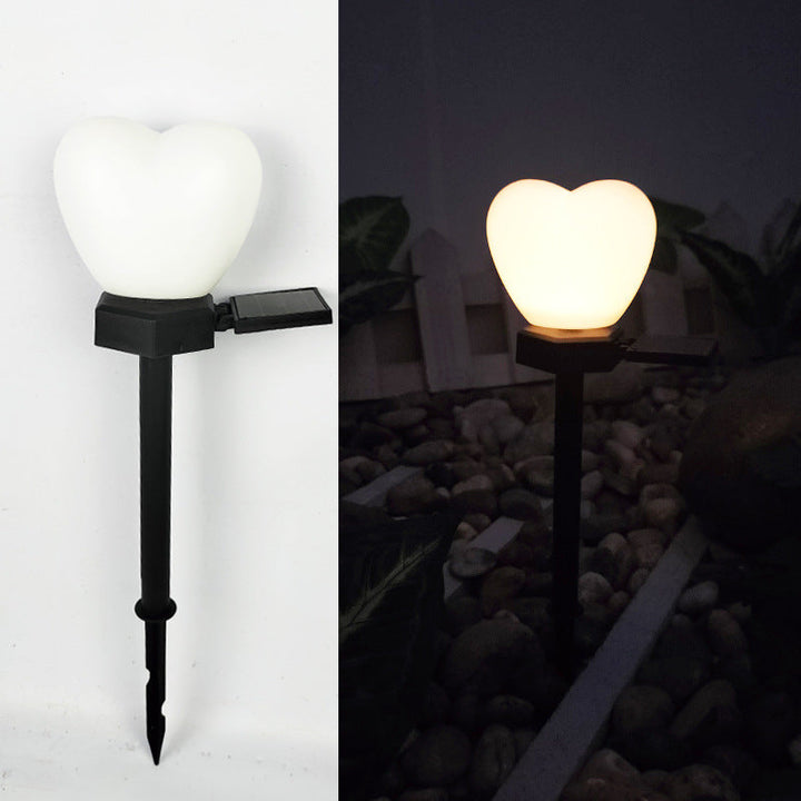 Modern Art Deco Solar Waterproof ABS Plastic & Nano Heart-Shaped Decorative LED Outdoor Light Landscape Lighting For Garden & Outdoor Patio | Kalsten