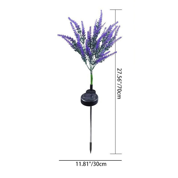 Modern Art Deco Solar Waterproof Stainless Steel PC & ABS Faux Lavender LED Outdoor Light Landscape Lighting For Garden & Outdoor Patio | Kalsten